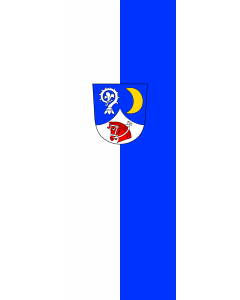 Vertical Hanging Beam Flag: Rechtmehring |  portrait flag | 6m² | 64sqft | 400x150cm | 13x5ft 