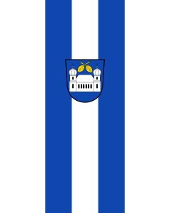 Vertical Hanging Beam Flag: Schwindegg |  portrait flag | 6m² | 64sqft | 400x150cm | 13x5ft 