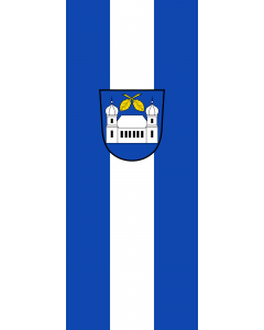 Vertical Hanging Beam Flag: Schwindegg |  portrait flag | 3.5m² | 38sqft | 300x120cm | 10x4ft 