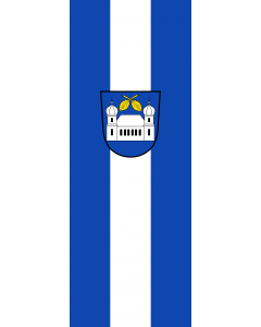 Vertical Hanging Beam Flag: Schwindegg |  portrait flag | 6m² | 64sqft | 400x150cm | 13x5ft 