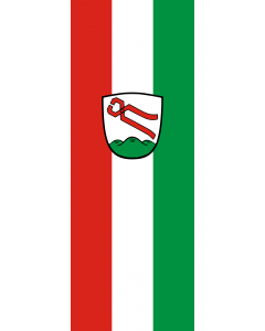 Vertical Hanging Beam Flag: Zangberg |  portrait flag | 6m² | 64sqft | 400x150cm | 13x5ft 
