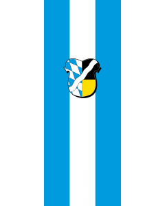 Vertical Hanging Beam Flag: München (Kreis) |  portrait flag | 6m² | 64sqft | 400x150cm | 13x5ft 