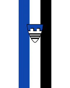 Vertical Hanging Beam Flag: Baierbrunn |  portrait flag | 6m² | 64sqft | 400x150cm | 13x5ft 