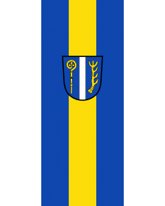 Vertical Hanging Beam Flag: Brunnthal |  portrait flag | 3.5m² | 38sqft | 300x120cm | 10x4ft 