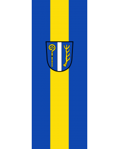 Vertical Hanging Beam Flag: Brunnthal |  portrait flag | 6m² | 64sqft | 400x150cm | 13x5ft 