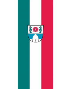 Vertical Hanging Beam Flag: Garching b.München, St |  portrait flag | 3.5m² | 38sqft | 300x120cm | 10x4ft 