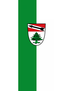 Vertical Hanging Beam Flag: Höhenkirchen-Siegertsbrunn |  portrait flag | 3.5m² | 38sqft | 300x120cm | 10x4ft 