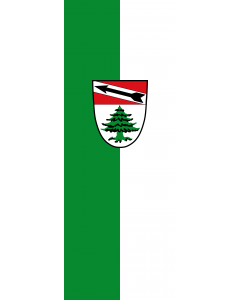 Vertical Hanging Swivel Crossbar Banner Flag: Höhenkirchen-Siegertsbrunn |  portrait flag | 6m² | 64sqft | 400x150cm | 13x5ft 