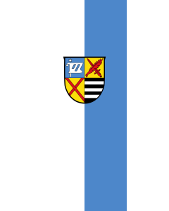 Flag: Kirchheim b.München |  portrait flag | 3.5m² | 38sqft | 300x120cm | 10x4ft 