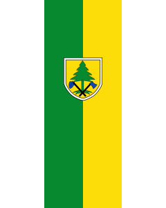 Vertical Hanging Swivel Crossbar Banner Flag: Neuried | portrait flag | 6m² | 64sqft | 400x150cm | 13x5ft