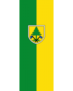 Vertical Hanging Swivel Crossbar Banner Flag: Neuried |  portrait flag | 6m² | 64sqft | 400x150cm | 13x5ft 