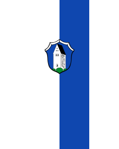 Vertical Hanging Beam Flag: Oberhaching | portrait flag | 3.5m² | 38sqft | 300x120cm | 10x4ft