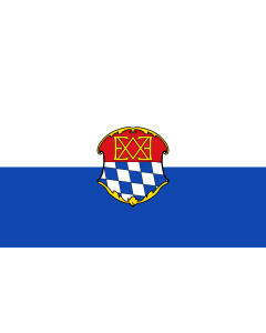 Tisch-Fahne / Tisch-Flagge: Oberschleißheim 15x25cm