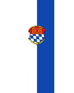 Vertical Hanging Swivel Crossbar Banner Flag: Oberschleißheim |  portrait flag | 6m² | 64sqft | 400x150cm | 13x5ft 