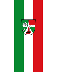 Vertical Hanging Swivel Crossbar Banner Flag: Putzbrunn | portrait flag | 3.5m² | 38sqft | 300x120cm | 10x4ft