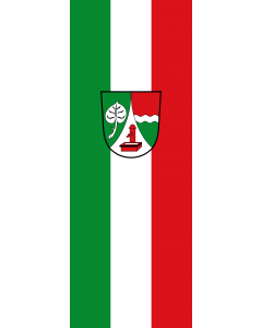 Vertical Hanging Swivel Crossbar Banner Flag: Putzbrunn |  portrait flag | 6m² | 64sqft | 400x150cm | 13x5ft 
