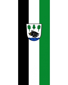 Vertical Hanging Swivel Crossbar Banner Flag: Sauerlach |  portrait flag | 6m² | 64sqft | 400x150cm | 13x5ft 