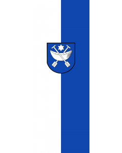Vertical Hanging Swivel Crossbar Banner Flag: Schäftlarn |  portrait flag | 6m² | 64sqft | 400x150cm | 13x5ft 