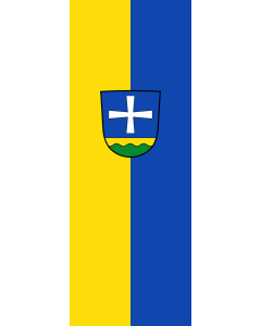 Vertical Hanging Swivel Crossbar Banner Flag: Straßlach-Dingharting |  portrait flag | 6m² | 64sqft | 400x150cm | 13x5ft 