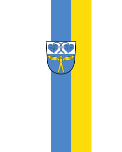 Vertical Hanging Swivel Crossbar Banner Flag: Neubiberg |  portrait flag | 3.5m² | 38sqft | 300x120cm | 10x4ft 