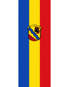 Vertical Hanging Swivel Crossbar Banner Flag: Unterföhring |  portrait flag | 6m² | 64sqft | 400x150cm | 13x5ft 