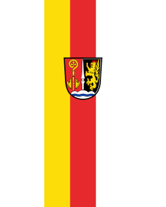 Vertical Hanging Swivel Crossbar Banner Flag: Bergheim |  portrait flag | 6m² | 64sqft | 400x150cm | 13x5ft 