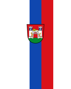 Vertical Hanging Swivel Crossbar Banner Flag: Neuburg a.d.Donau, GKSt | portrait flag | 3.5m² | 38sqft | 300x120cm | 10x4ft
