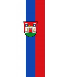 Vertical Hanging Swivel Crossbar Banner Flag: Neuburg a.d.Donau, GKSt |  portrait flag | 6m² | 64sqft | 400x150cm | 13x5ft 
