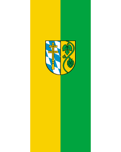 Flag: Pfaffenhofen a.d.Ilm (Kreis) | portrait flag | 3.5m² | 38sqft | 300x120cm | 10x4ft