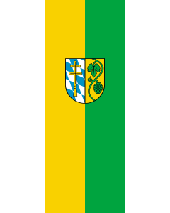 Vertical Hanging Beam Flag: Pfaffenhofen a.d.Ilm (Kreis) | portrait flag | 6m² | 64sqft | 400x150cm | 13x5ft