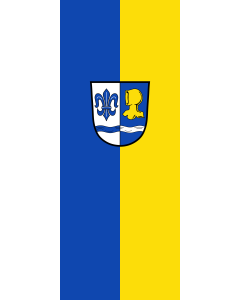Vertical Hanging Beam Flag: Baar-Ebenhausen |  portrait flag | 3.5m² | 38sqft | 300x120cm | 10x4ft 