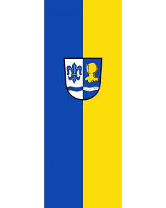 Vertical Hanging Swivel Crossbar Banner Flag: Baar-Ebenhausen |  portrait flag | 6m² | 64sqft | 400x150cm | 13x5ft 