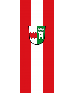 Vertical Hanging Swivel Crossbar Banner Flag: Ernsgaden |  portrait flag | 6m² | 64sqft | 400x150cm | 13x5ft 