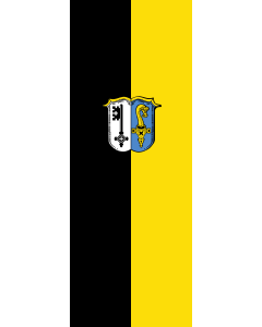 Vertical Hanging Swivel Crossbar Banner Flag: Manching, M |  portrait flag | 6m² | 64sqft | 400x150cm | 13x5ft 