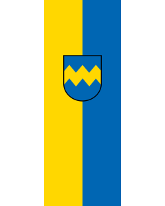 Vertical Hanging Beam Flag: Pfaffenhofen a.d.Ilm, St | portrait flag | 6m² | 64sqft | 400x150cm | 13x5ft