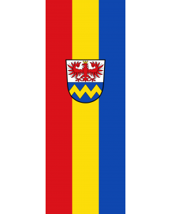 Vertical Hanging Swivel Crossbar Banner Flag: Reichertshausen |  portrait flag | 6m² | 64sqft | 400x150cm | 13x5ft 