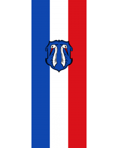 Vertical Hanging Swivel Crossbar Banner Flag: Reichertshofen, M |  portrait flag | 6m² | 64sqft | 400x150cm | 13x5ft 