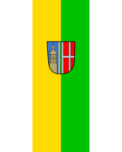 Vertical Hanging Swivel Crossbar Banner Flag: Schweitenkirchen |  portrait flag | 6m² | 64sqft | 400x150cm | 13x5ft 