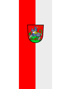 Vertical Hanging Beam Flag: Bad Aibling, St | portrait flag | 6m² | 64sqft | 400x150cm | 13x5ft