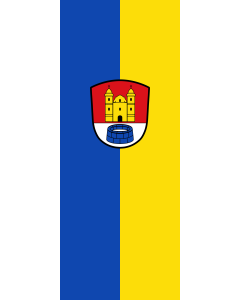 Vertical Hanging Swivel Crossbar Banner Flag: Breitbrunn a.Chiemsee | portrait flag | 3.5m² | 38sqft | 300x120cm | 10x4ft