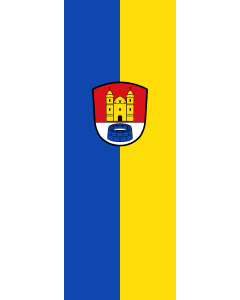 Vertical Hanging Beam Flag: Breitbrunn a.Chiemsee | portrait flag | 6m² | 64sqft | 400x150cm | 13x5ft