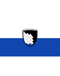 Tisch-Fahne / Tisch-Flagge: Nußdorf a.Inn 15x25cm