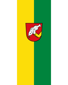 Vertical Hanging Swivel Crossbar Banner Flag: Schonstett |  portrait flag | 3.5m² | 38sqft | 300x120cm | 10x4ft 