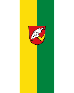 Vertical Hanging Swivel Crossbar Banner Flag: Schonstett |  portrait flag | 6m² | 64sqft | 400x150cm | 13x5ft 