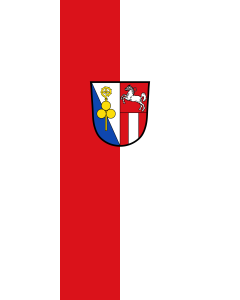 Vertical Hanging Swivel Crossbar Banner Flag: Albaching | portrait flag | 3.5m² | 38sqft | 300x120cm | 10x4ft