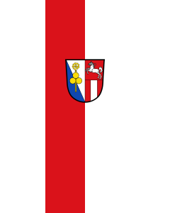 Vertical Hanging Swivel Crossbar Banner Flag: Albaching | portrait flag | 6m² | 64sqft | 400x150cm | 13x5ft