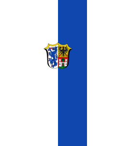 Vertical Hanging Beam Flag: Traunstein (Kreis) |  portrait flag | 3.5m² | 38sqft | 300x120cm | 10x4ft 