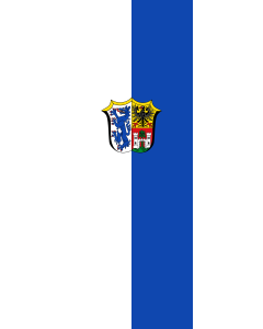 Vertical Hanging Swivel Crossbar Banner Flag: Traunstein (Kreis) |  portrait flag | 6m² | 64sqft | 400x150cm | 13x5ft 