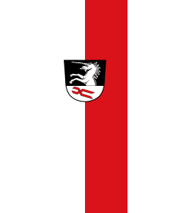 Vertical Hanging Beam Flag: Nußdorf |  portrait flag | 3.5m² | 38sqft | 300x120cm | 10x4ft 