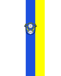 Vertical Hanging Beam Flag: Tacherting | portrait flag | 6m² | 64sqft | 400x150cm | 13x5ft